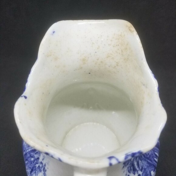 Petrus Regout Creamer Pitcher Maastricht Abbey Holland Blue and White Porcelain - Picture 6 of 11